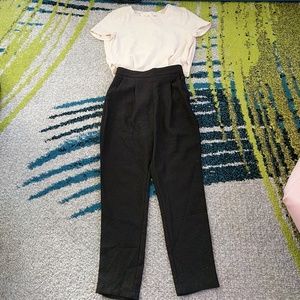 White and black jumpsuit